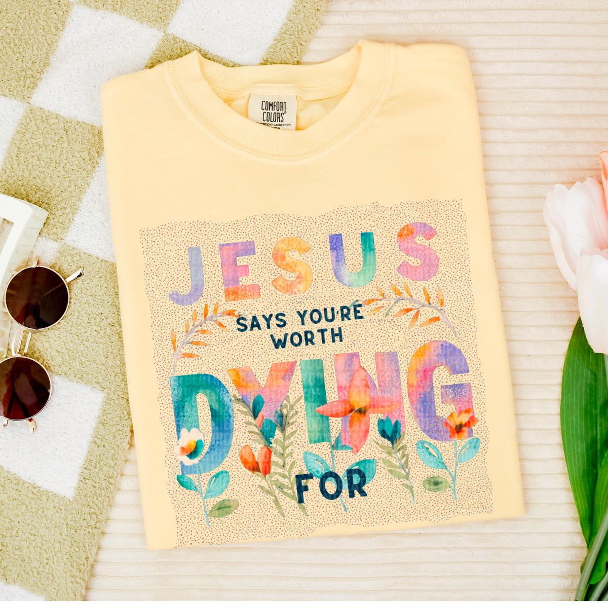 Jesus says you’re worth dying for 95377 DTF transfer