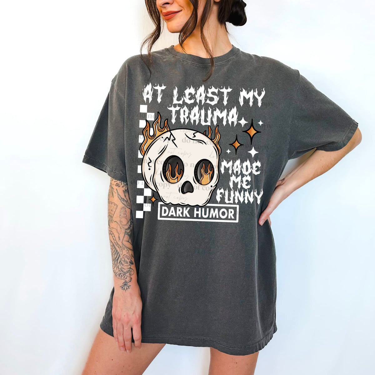 At least my trauma made me funny white font (CSC) 65695 DTF transfer