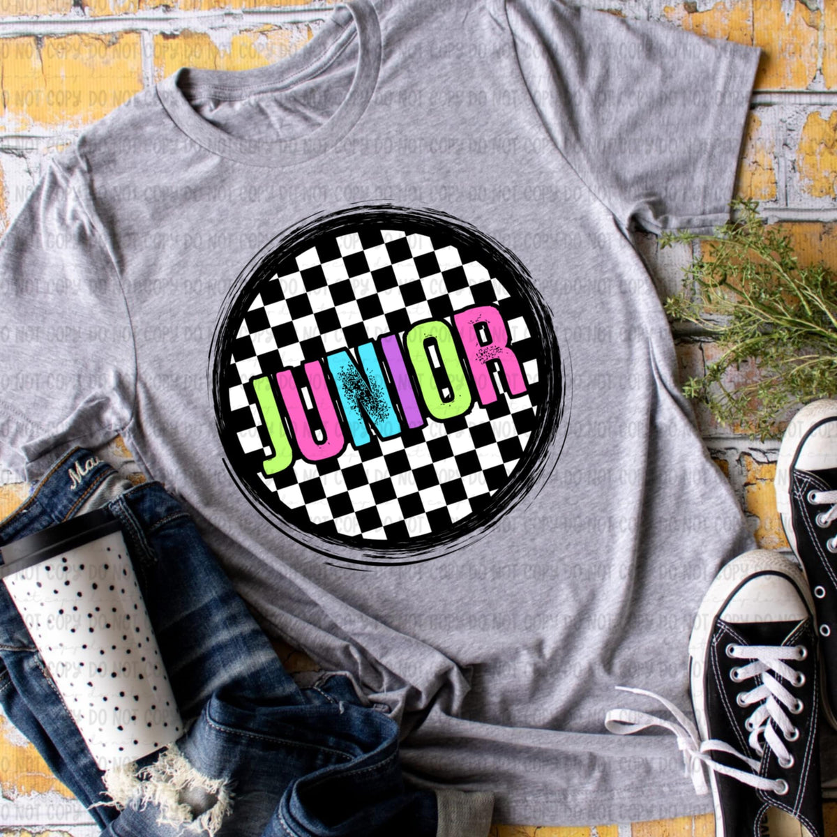 Junior retro circle GIRL 106574 DTF transfer