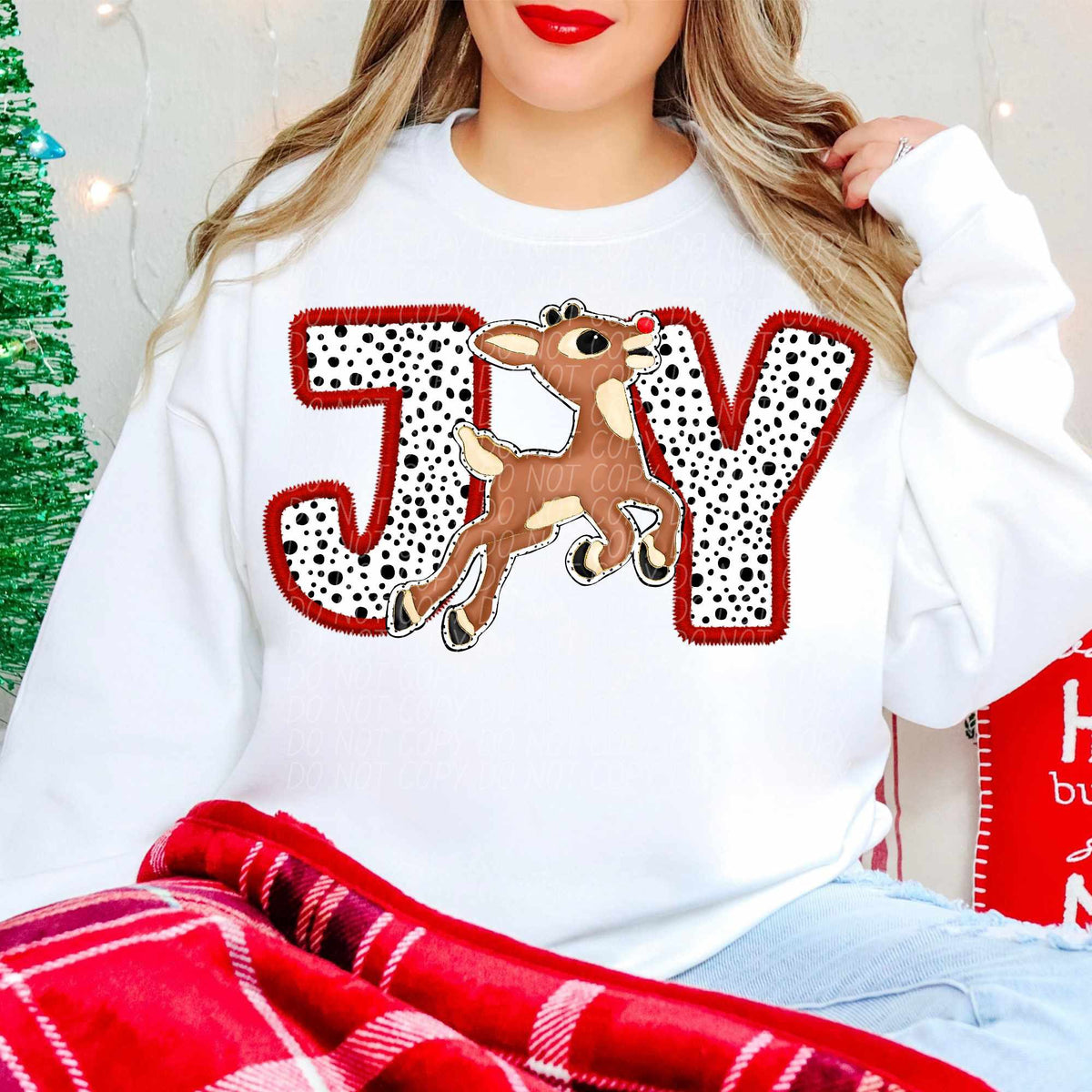 Joy jumping reindeer (CITY) 65041 DTF transfer