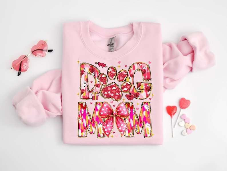 Dog mom valentines 77693 DTF transfer