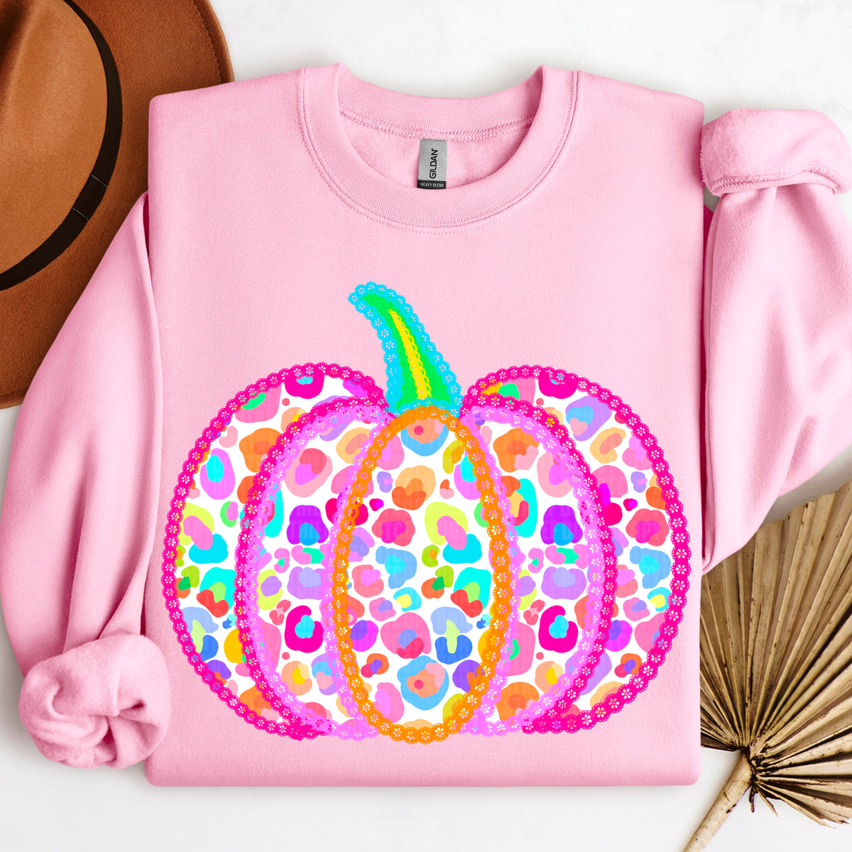 Neon leopard pumpkin 109729 DTF transfer