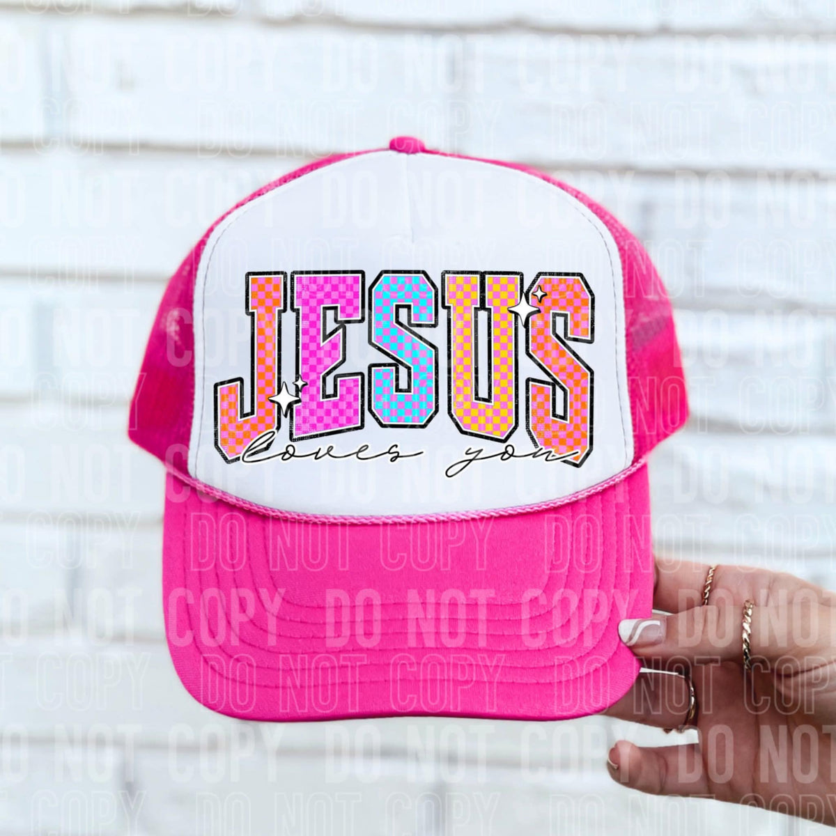 Jesus loves you color 109275 DTF transfer