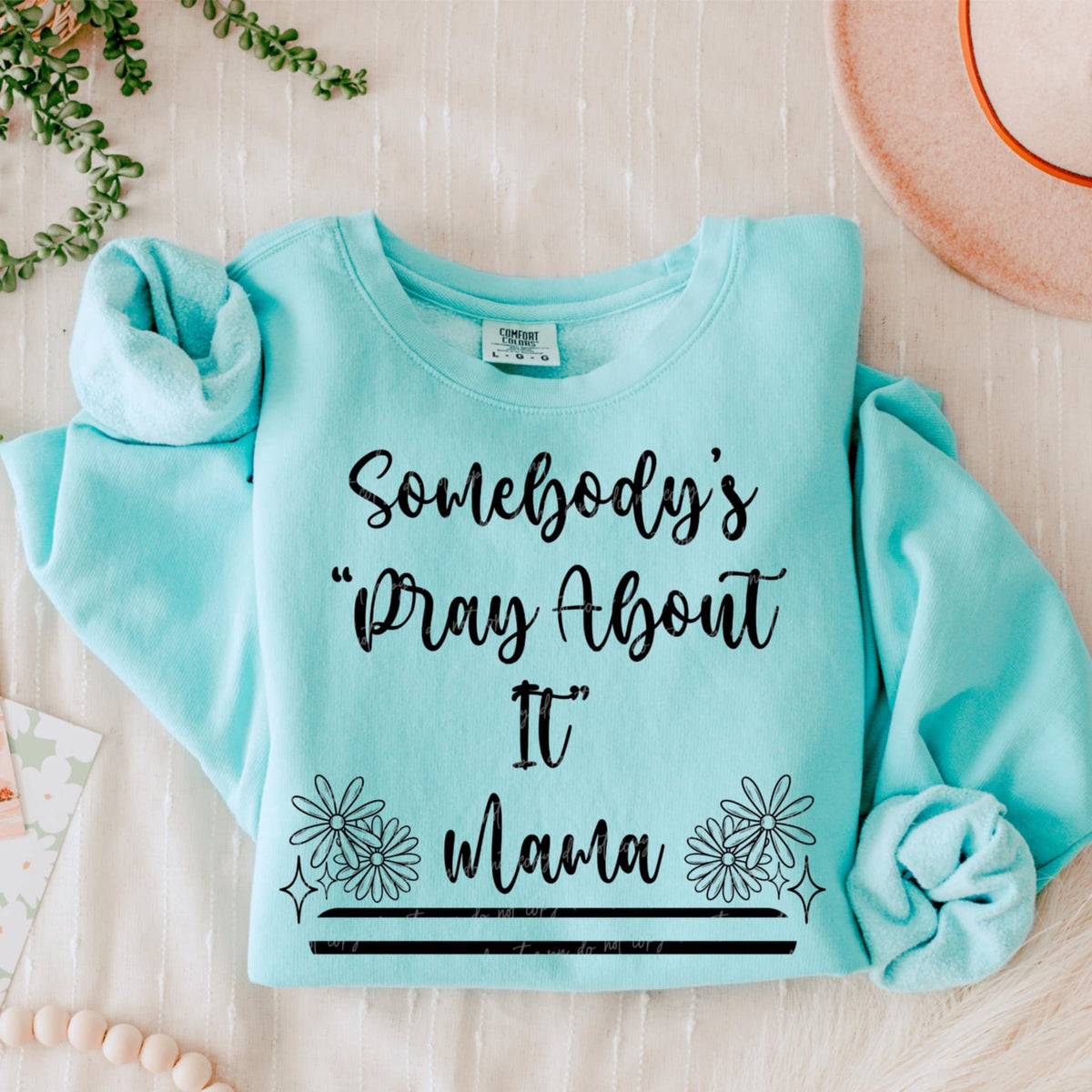 Somebody’s “pray about it” mama BLACK (VIRGO) 90808 DTF transfer