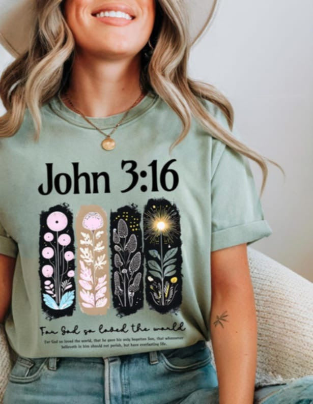John 3:16 for god so loved the world 94643 DTF transfer