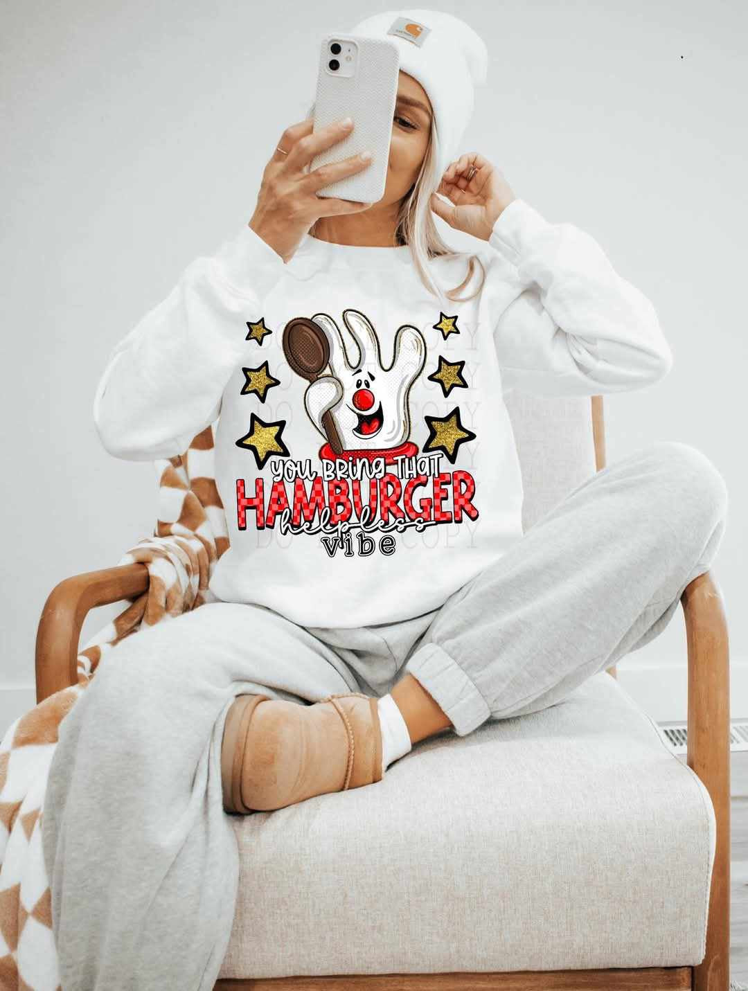 You bring that hamburger helpless vibe (C’s) 84014 DTF transfer