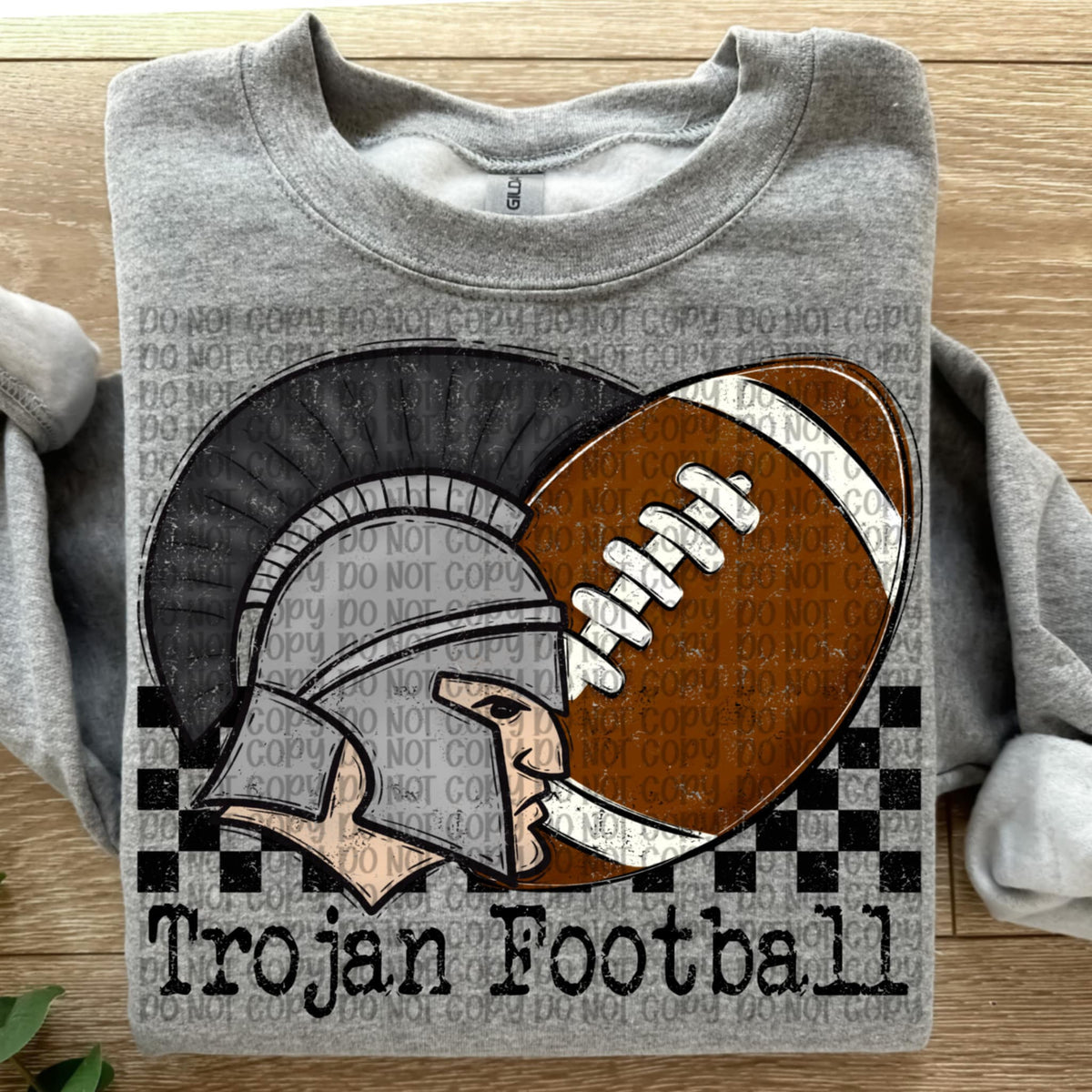 Trojan Football Checker VP DTF transfer