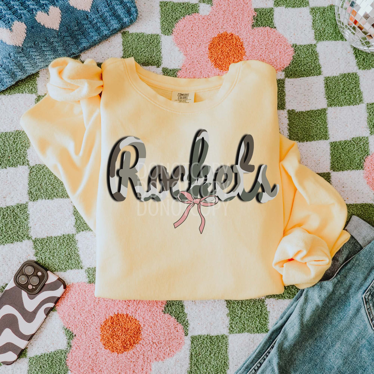 Rockets camo cursive Mascots (CSG) DTF transfer