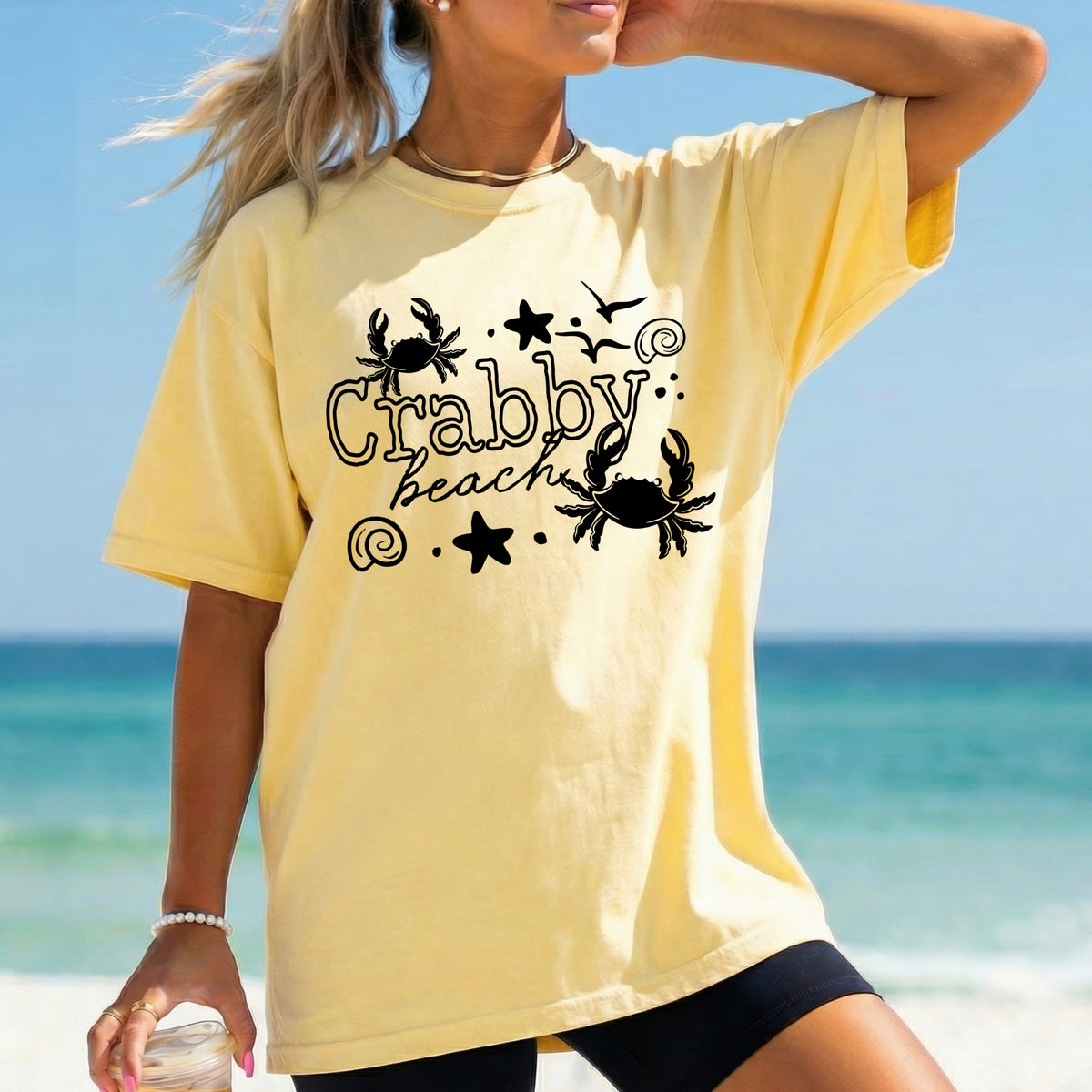 Crabby beach black (CSC) DTF Transfer