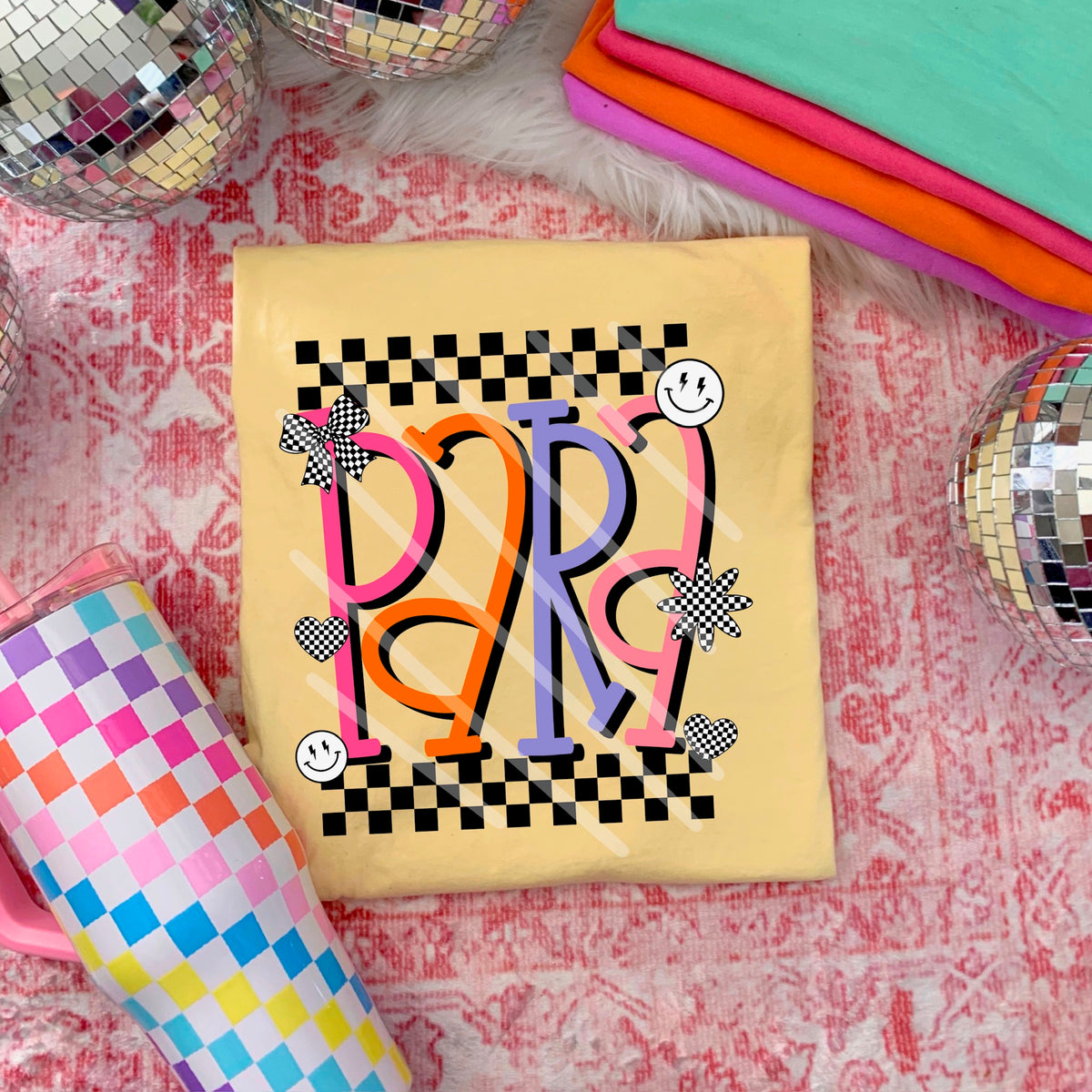 Para girl colors with doodles (saved) 114423 DTF transfer