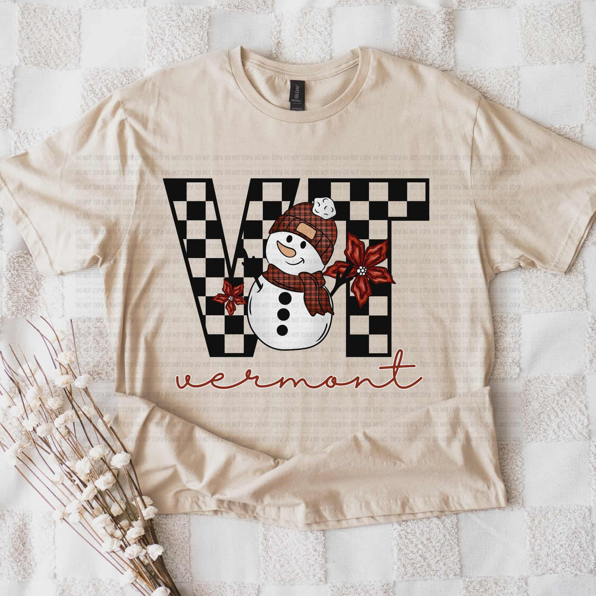 Vermont snowman checker (REVEL) DTF Transfer
