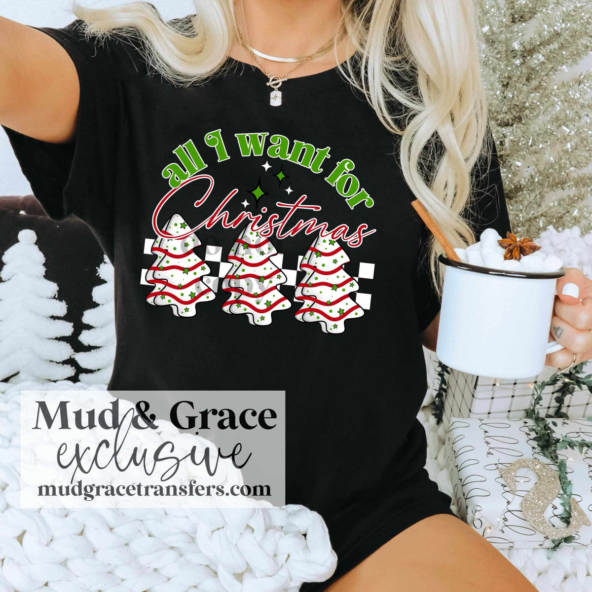 all I want first for Christmas cakes 53394 DTF transfers
