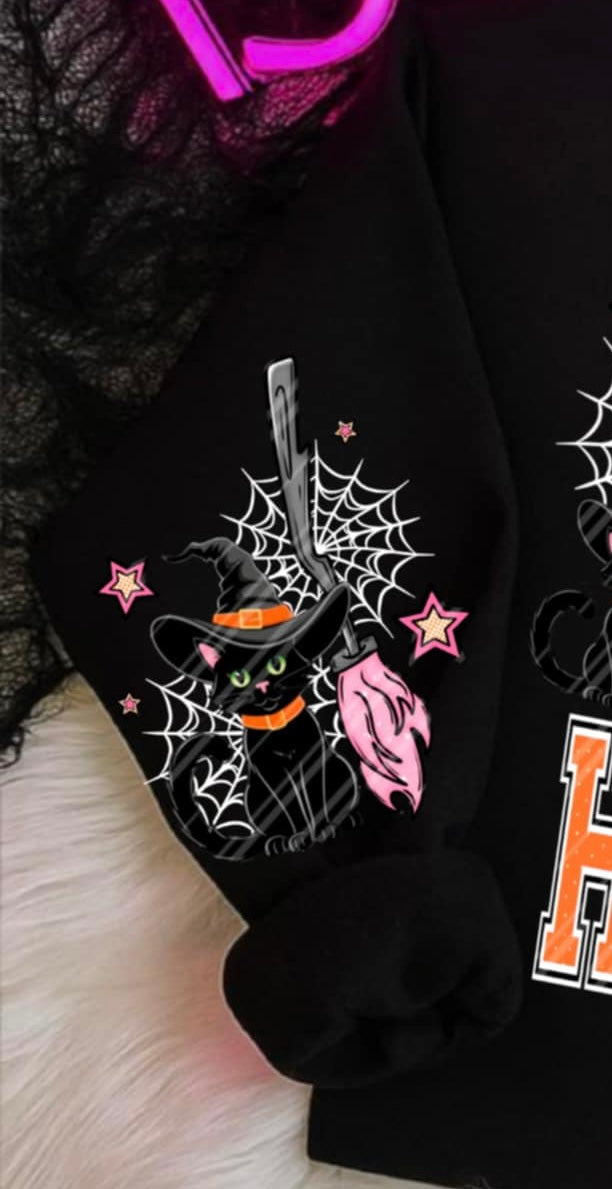 When witches go riding white accents pocket (linda) DTF transfer