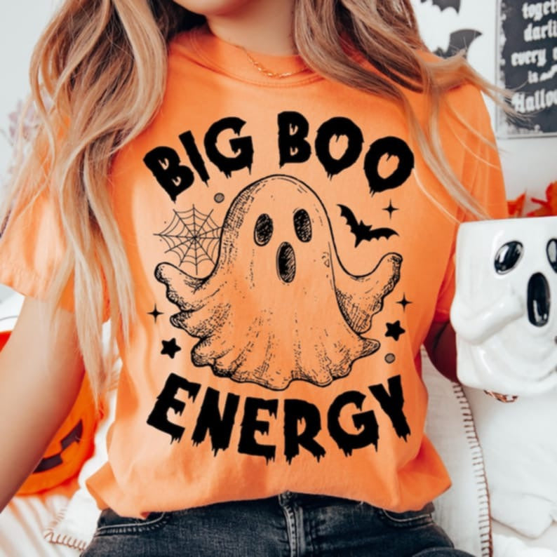 Big Boo Energy BLACK DTF transfer