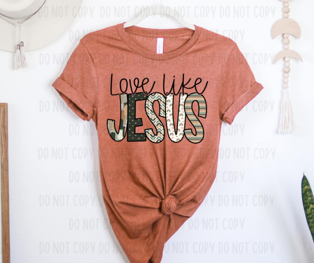 Love like Jesus dark green (canvista) 91873 DTF transfer