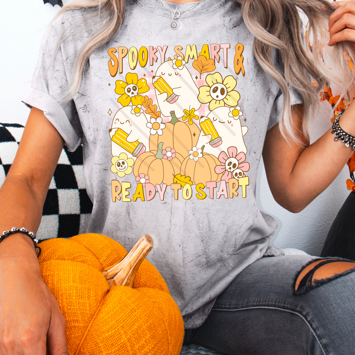 Spooky Smart & Ready to Start ghosts 110966 DTF transfer