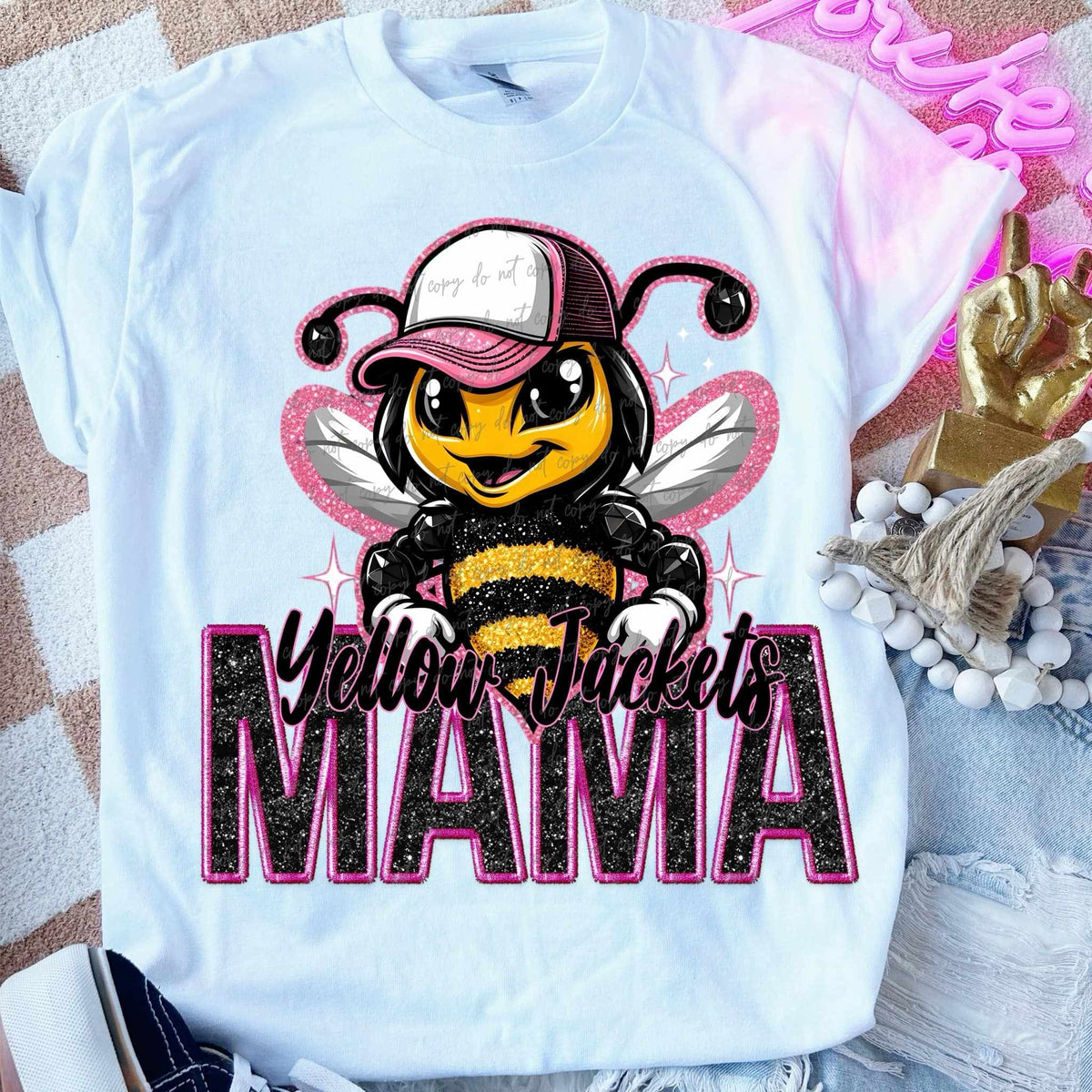 Yellow jackets mama 53375 DTF transfers