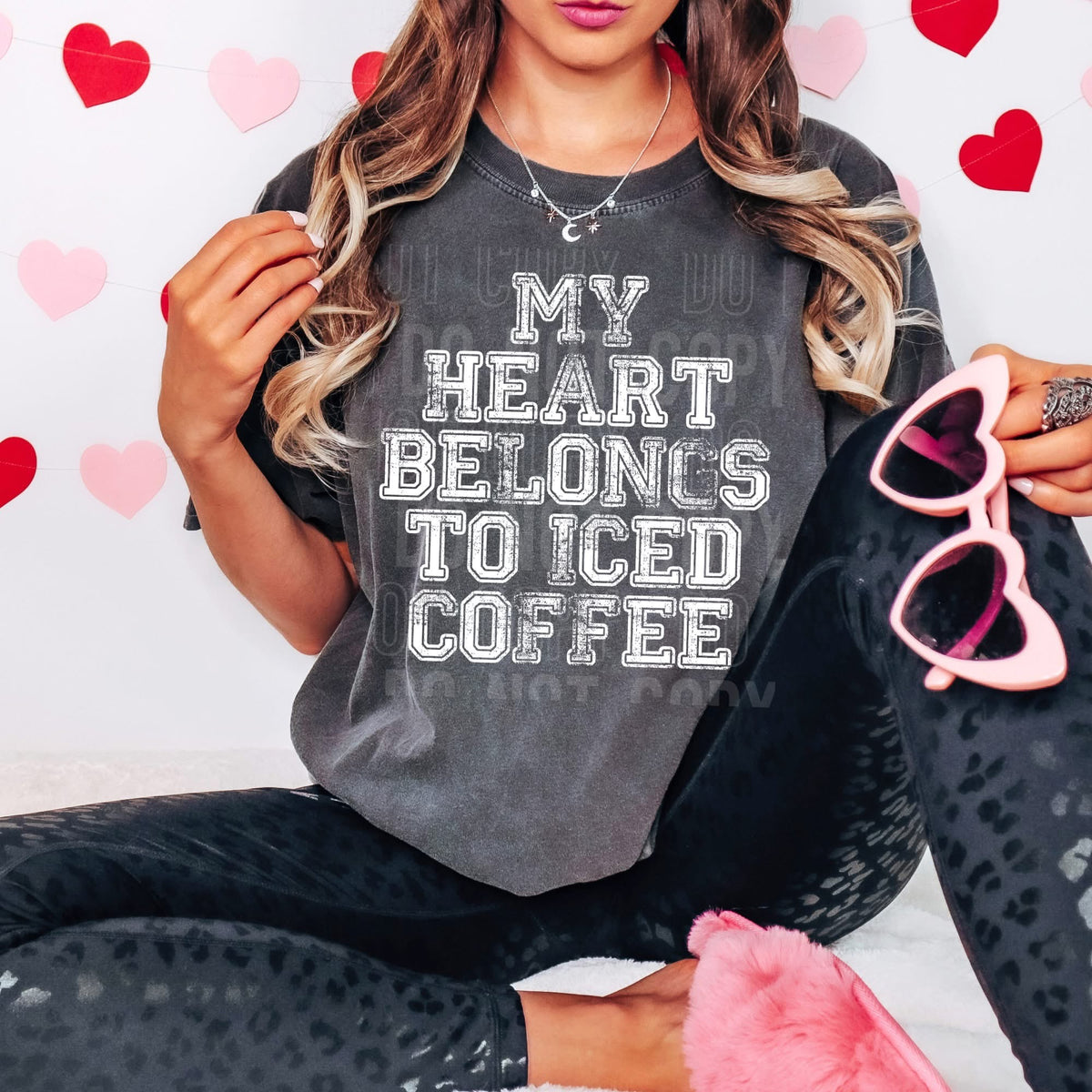 My heart belongs to Iced coffee (SBB) DTF transfer