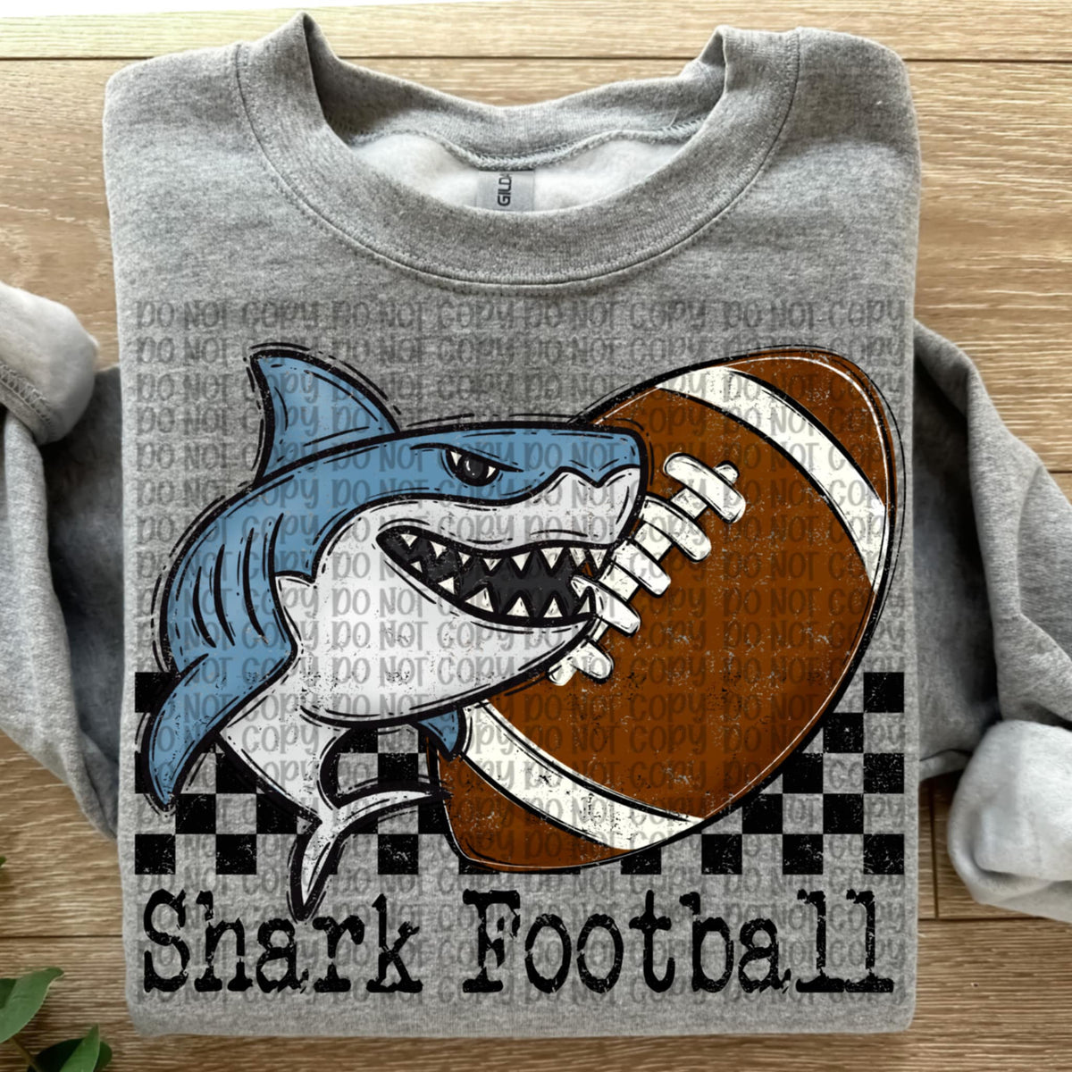 Shark Football Checker VP DTF transfer