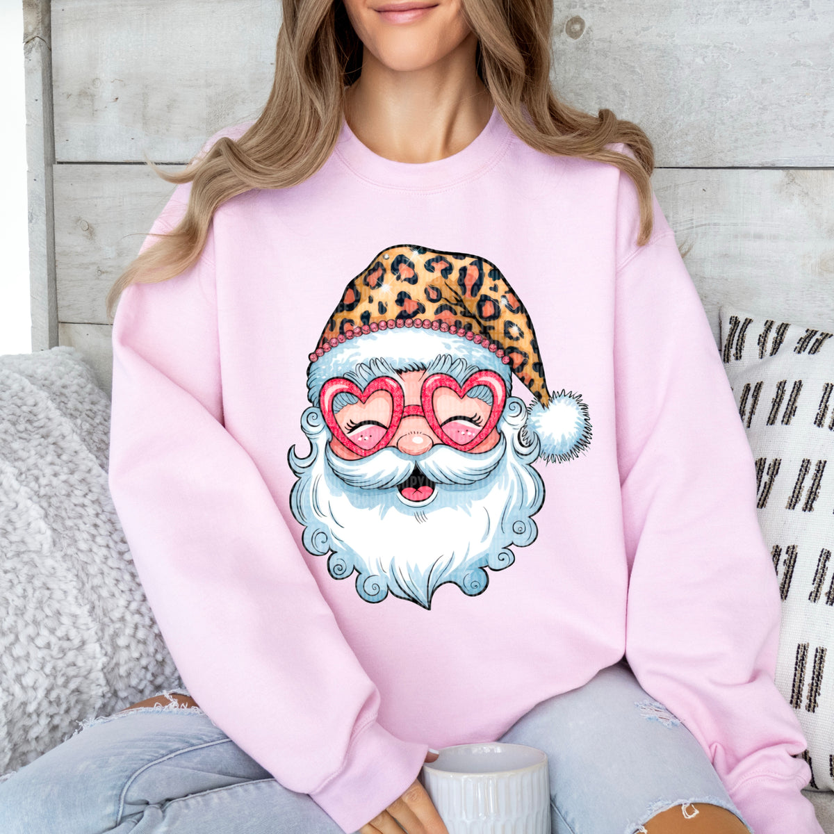 Santa leopard hat 93409 DTF transfer