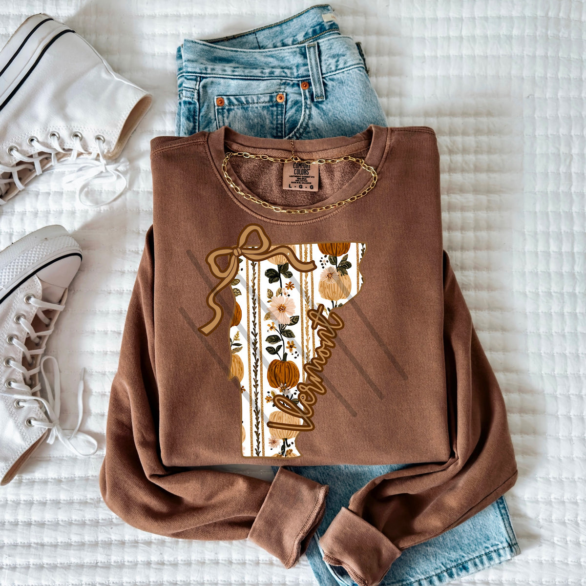 Vermont fall pumpkin state (MZ) 113562 DTF Transfer