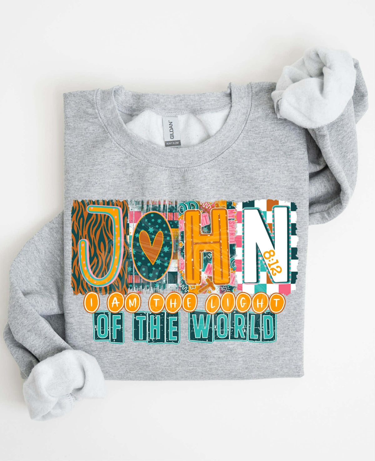 John the light of the world (teal orange and pink) (C’s) DTF Transfer
