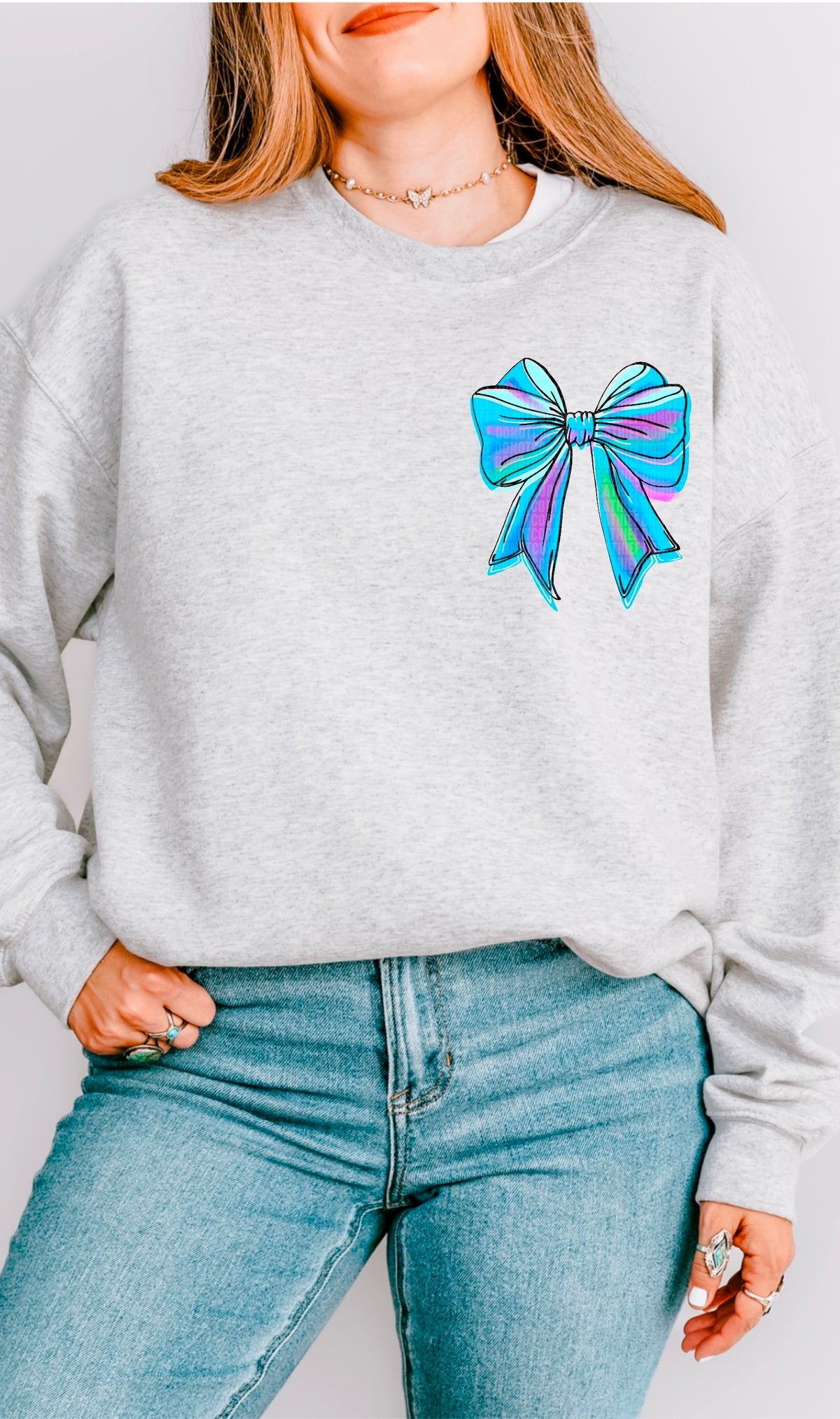 Blessed by god black outline pocket 93348 DTF transfer