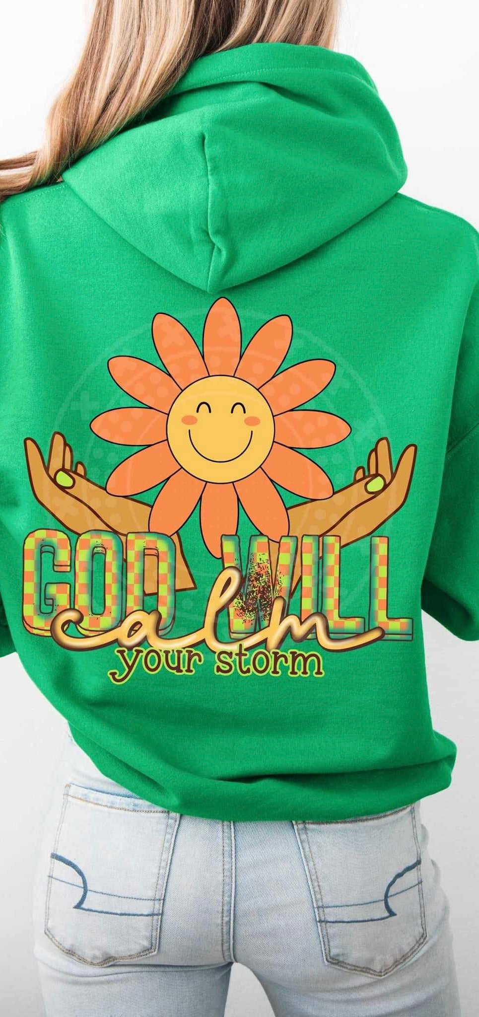 God will calm your storm 84581 DTF transfer
