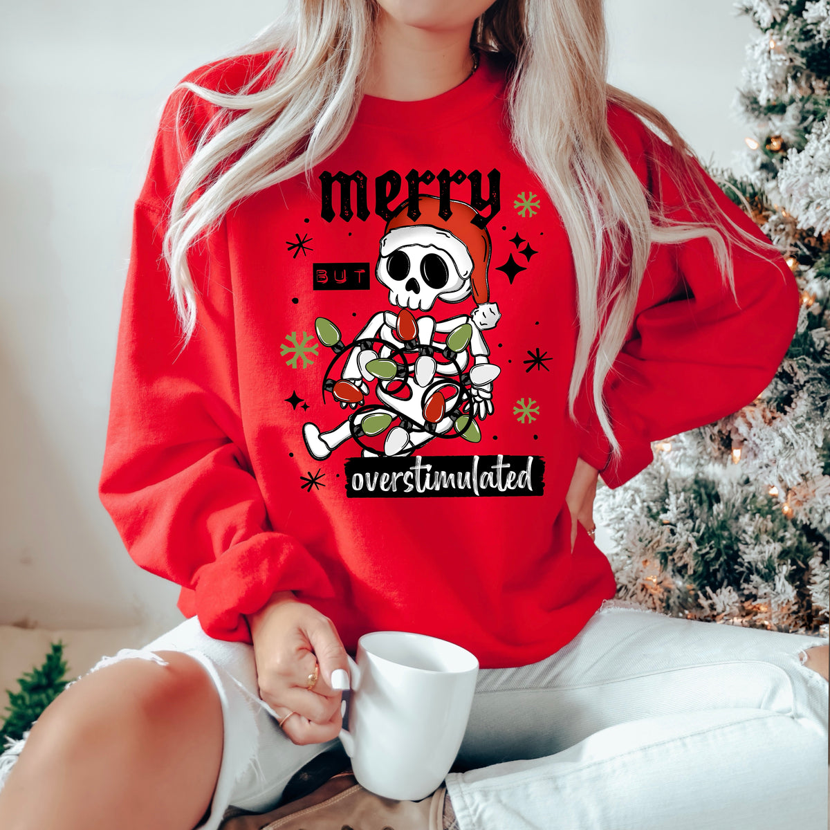 Merry Overstimulated Skellie (black) (csc) DTF Transfer