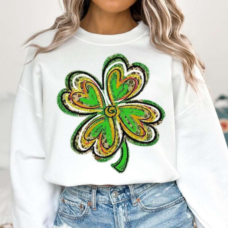 Doodle clover 77607 DTF transfer