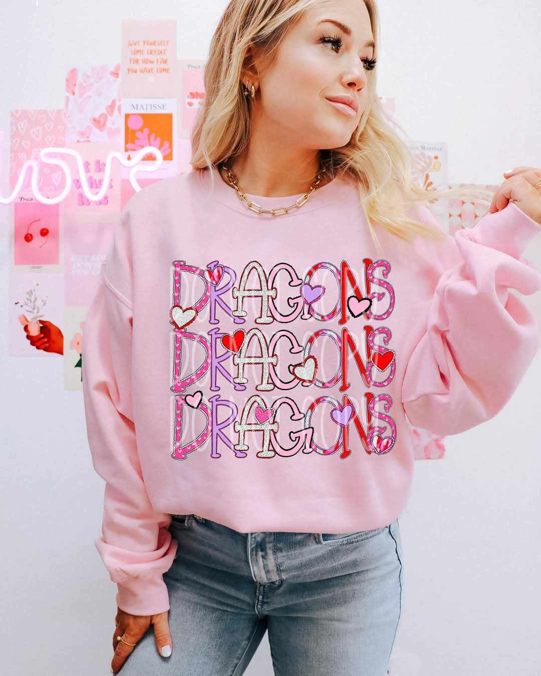 Dragons valentine stacked (PH) 73751 DTF transfer