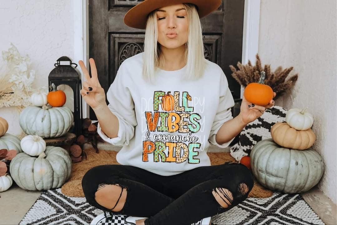 Fall vibes & Comanche pride 50719 DTF transfer