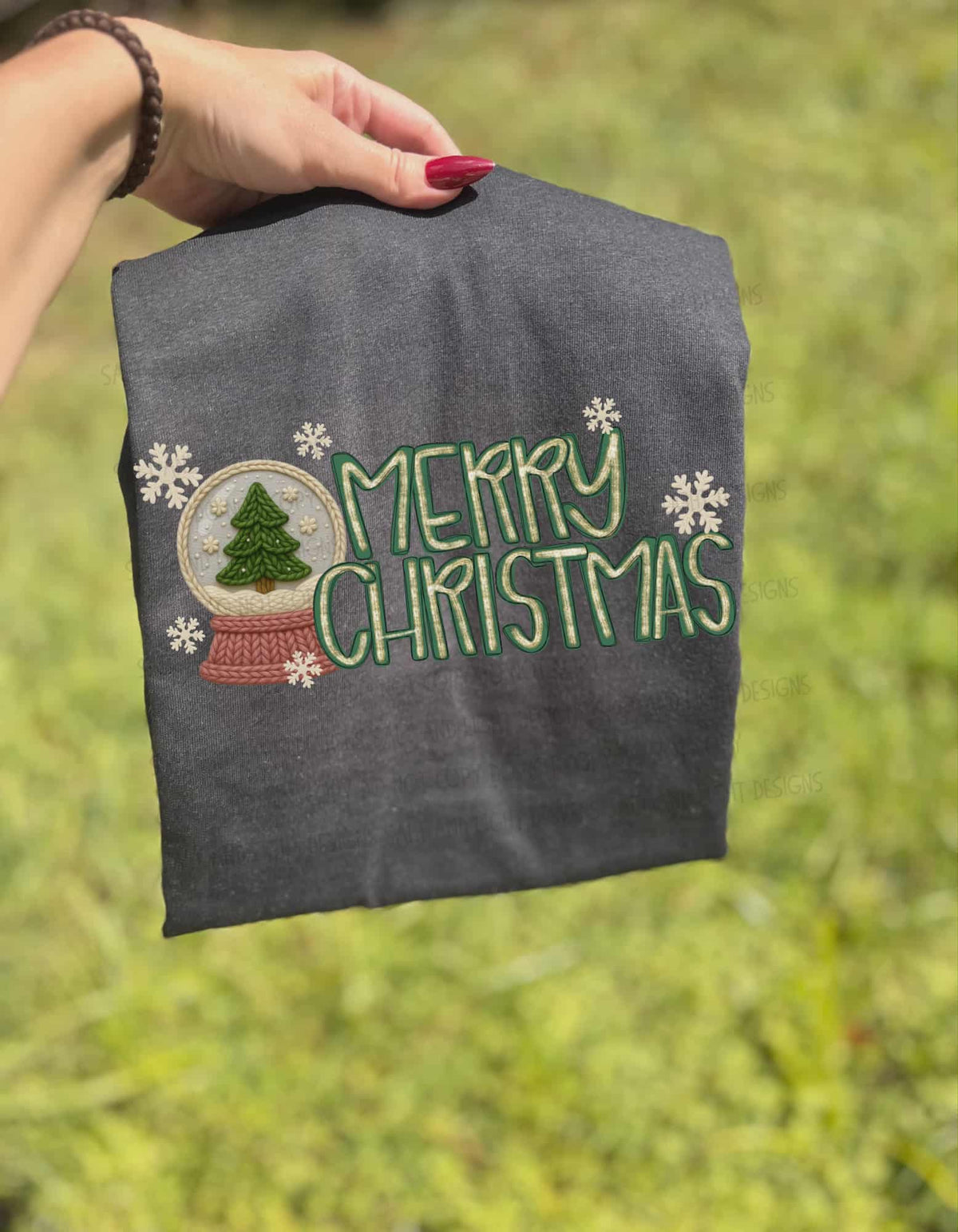 Merry Christmas snowglobe (SSD) DTF transfer