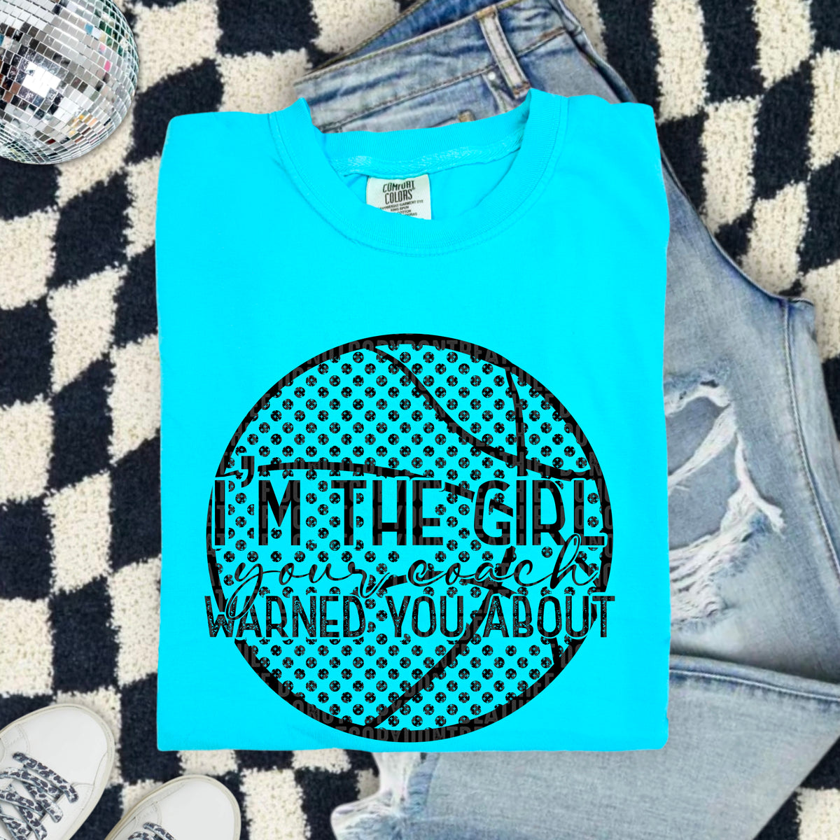 I’m the girl your coach warned you about 103696 DTF transfer