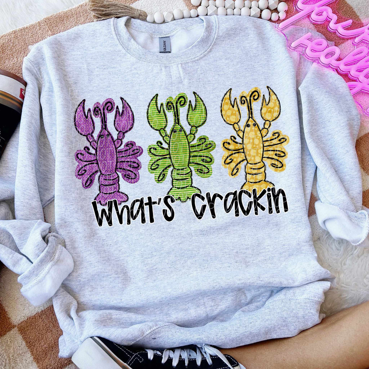 What’s crackin trio crawfish (CITY) 80758 DTF transfer