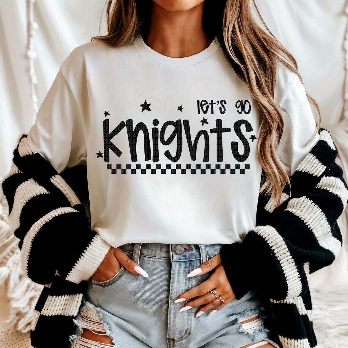 Let’s go knights BLACK 95619 DTF transfer