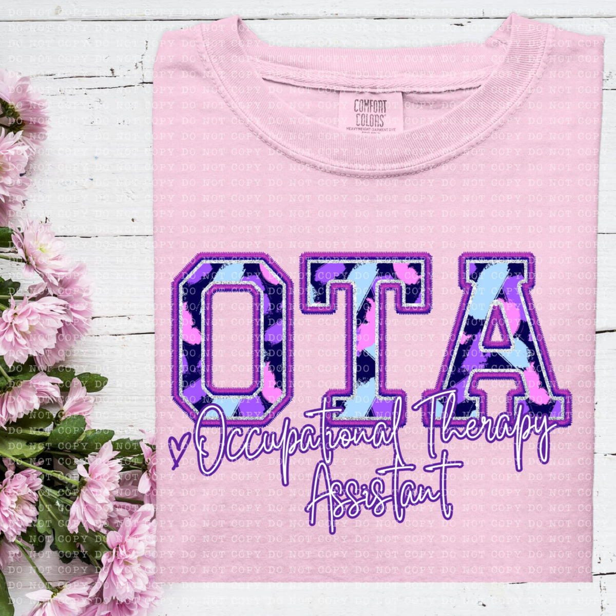 OTA occupational therapy assistant purple brushstrokes (ECHT) 94009 DTF transfer