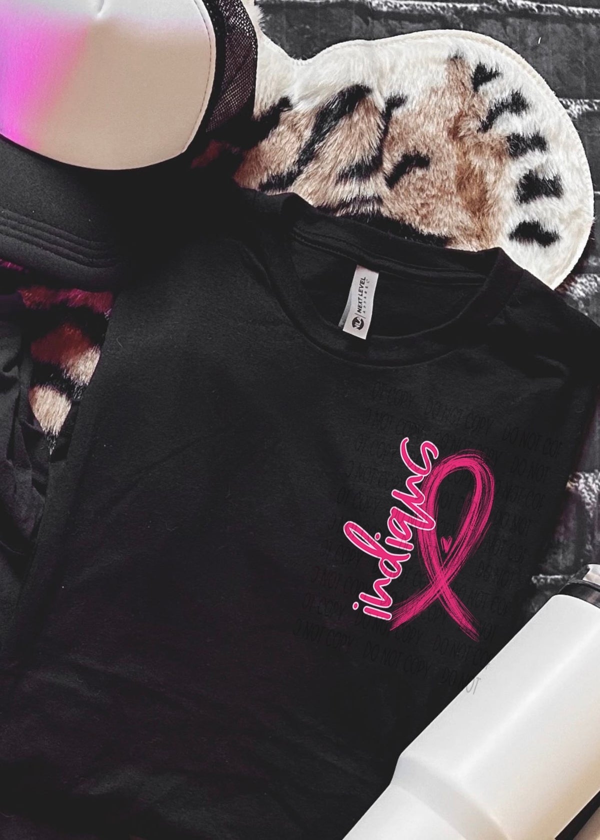 Indians Mascot Breast Cancer Awareness 49147 DTF transfer