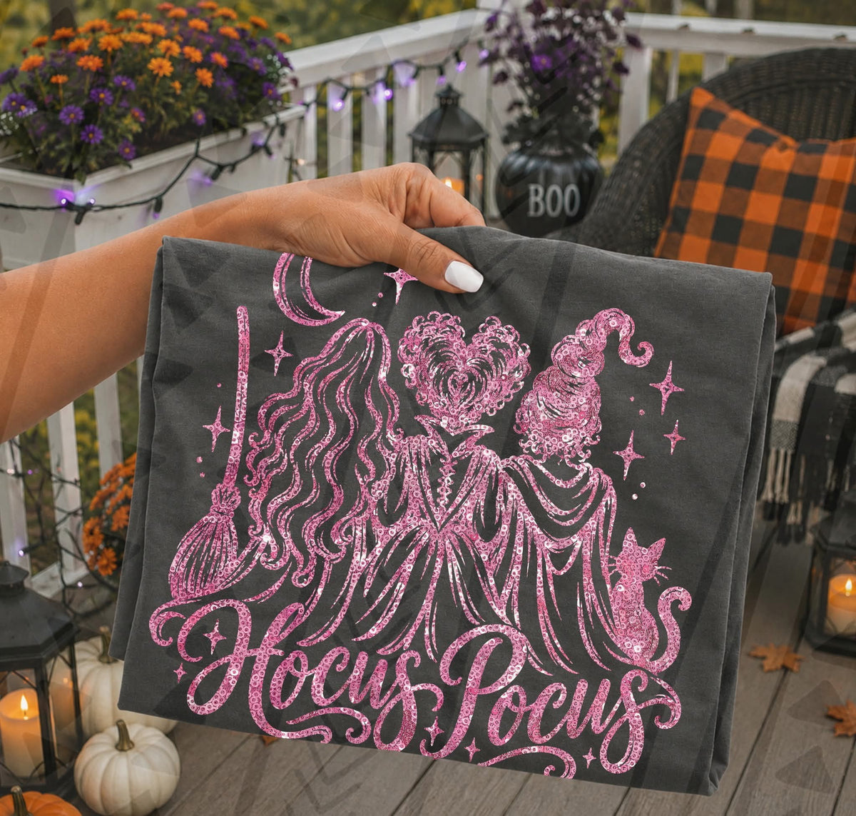 Hocus pocus light pink sparkle SUNDAY SPECIAL DTF transfer