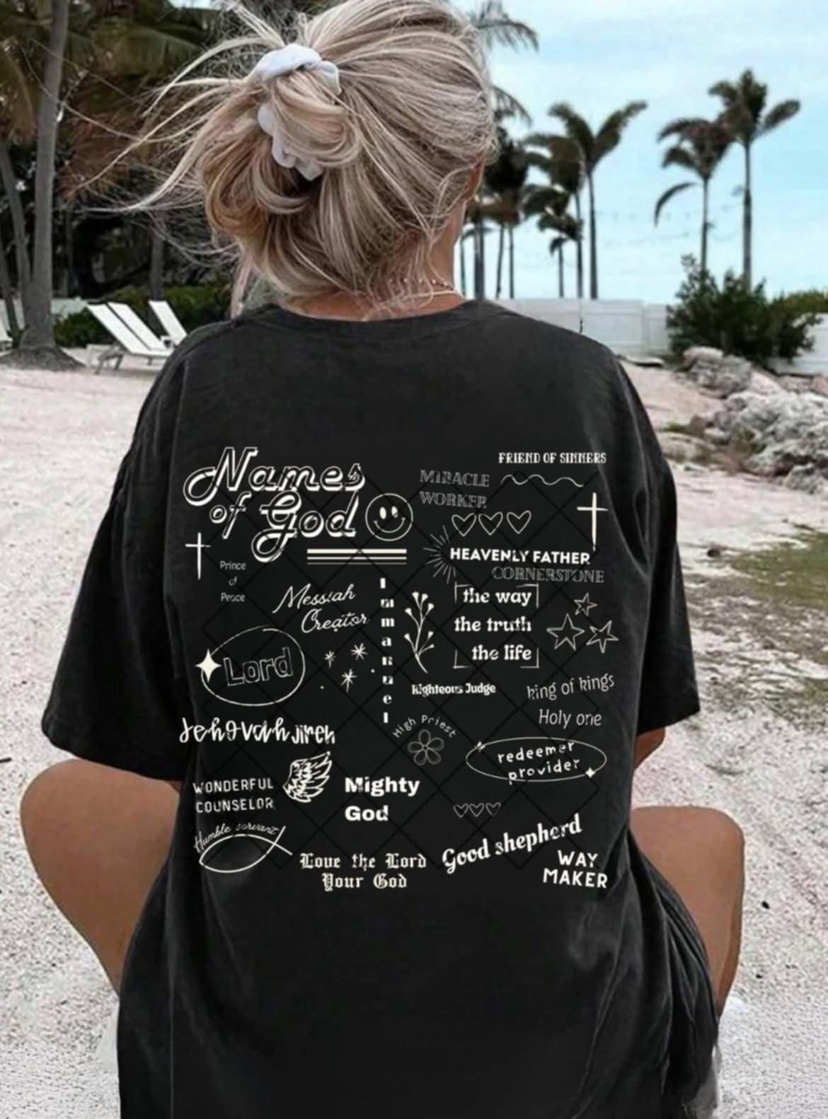 Names of god WHITE 106748 DTF transfer