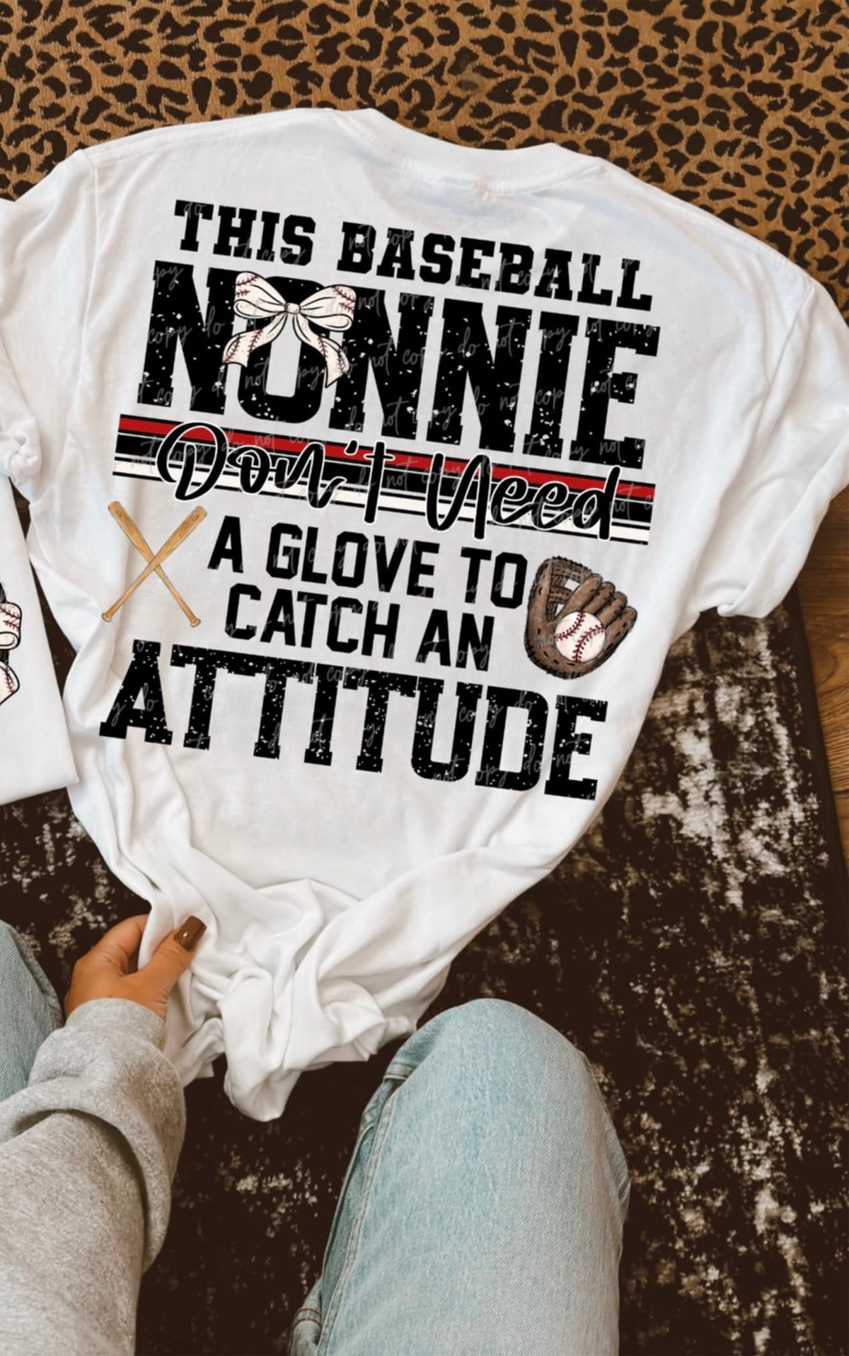 This baseball Nonnie don’t need a glove to catch an attitude BOW (VIRGO) 90546 DTF transfer