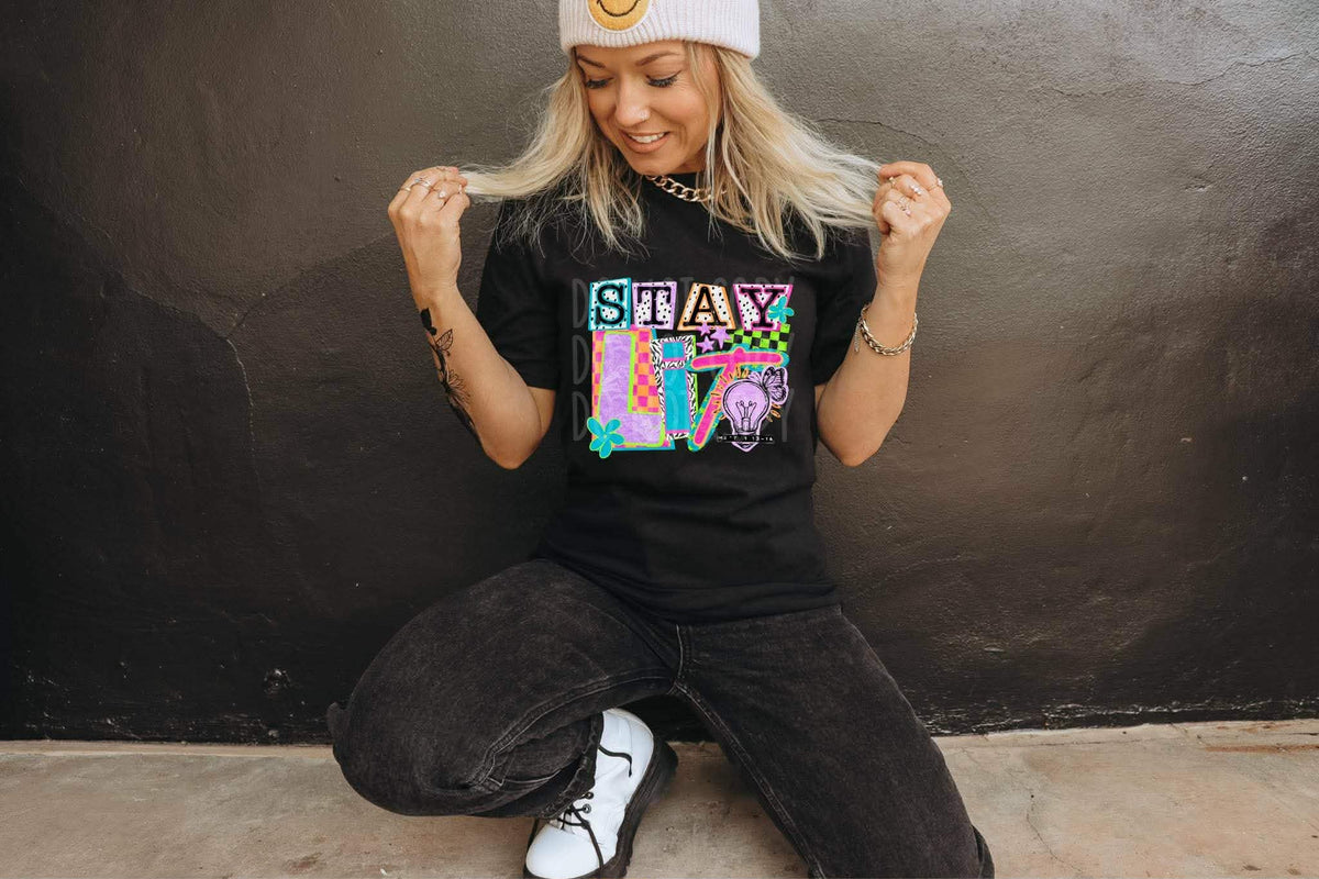 Stay Lit lightbulb (PHDC) DTF Transfer
