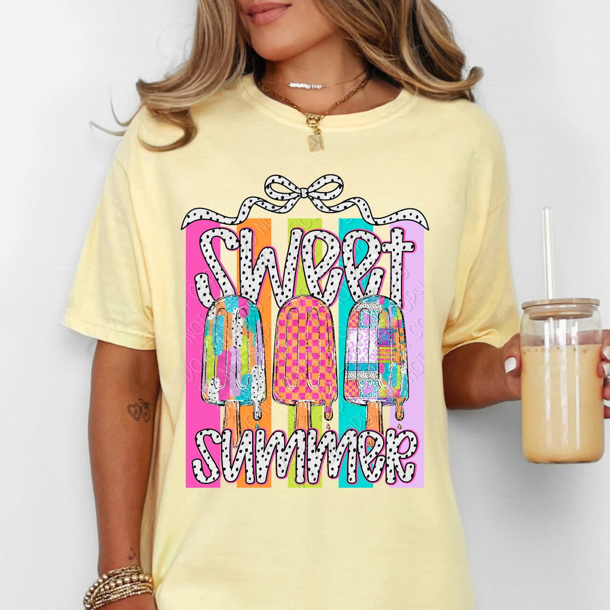 Sweet summer colorful stripes Tuesday Deal DTF