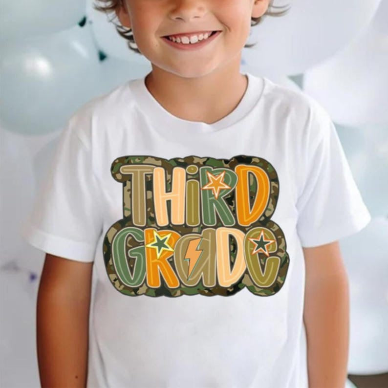 Third grade camo 107583 DTF transfer