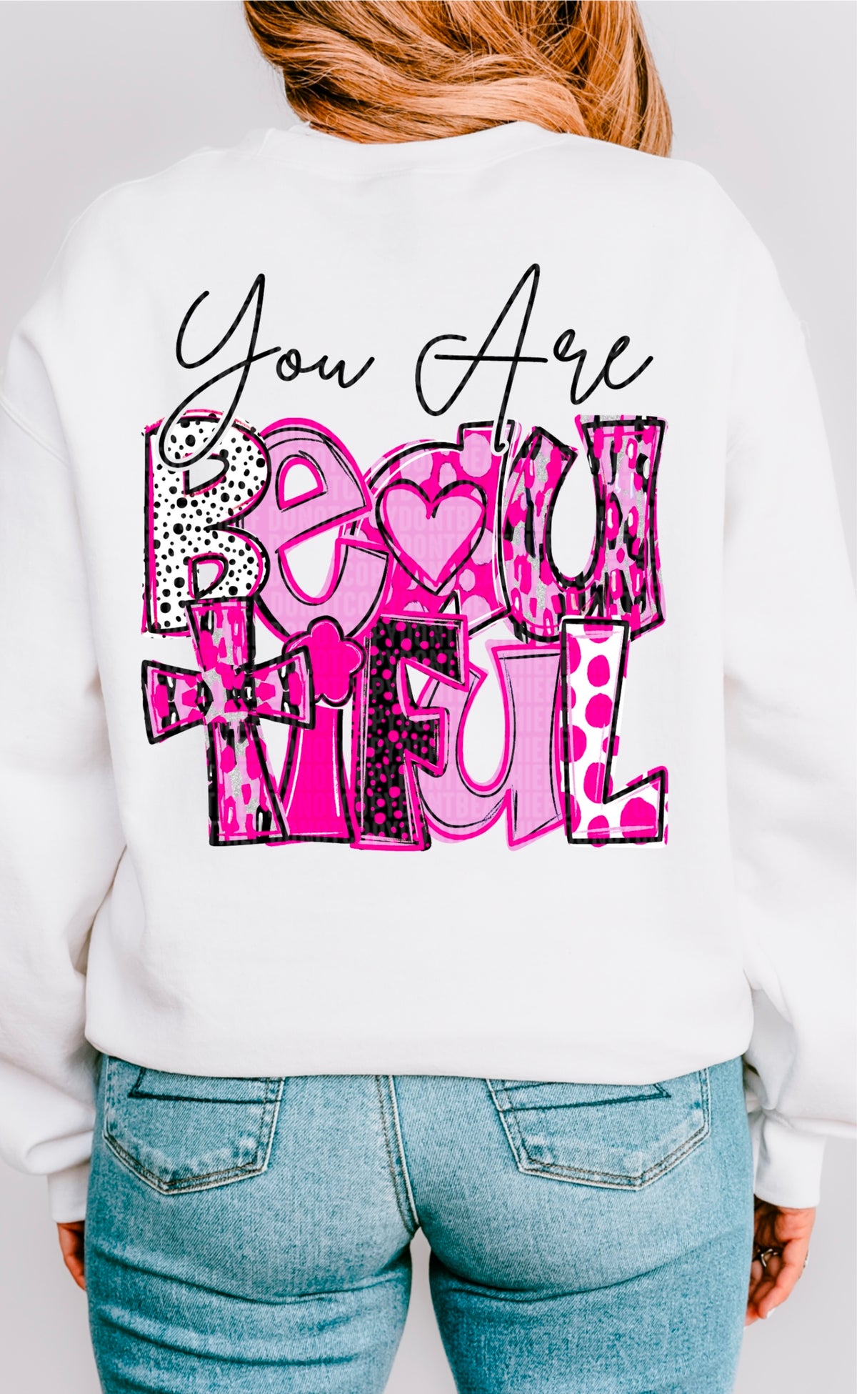 You are beautiful pink 93352 DTF transfer