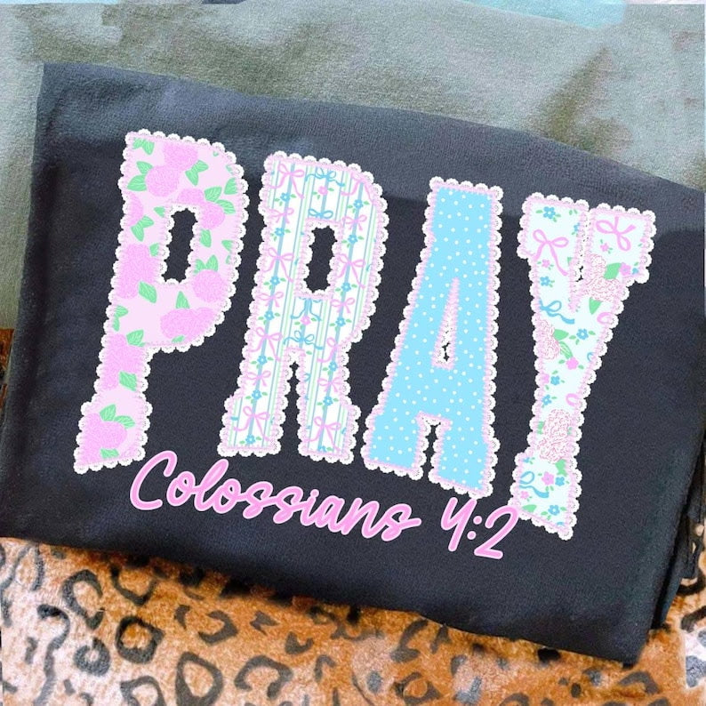 Pray lace Sunday Special DTF transfer