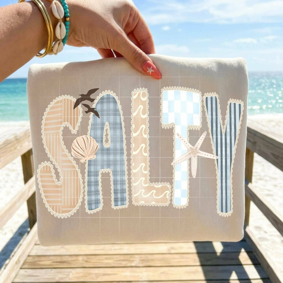 Salty lace Sunday special DTF transfer