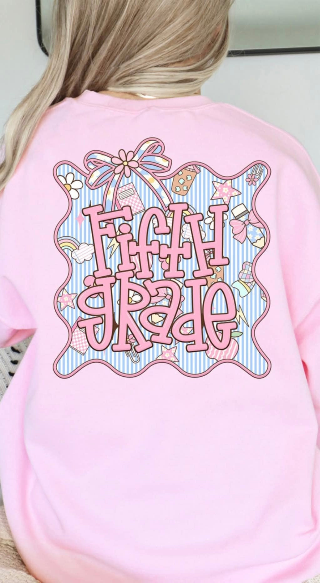 Fifth grade seersucker frame (S&G) 107384 DTF transfer