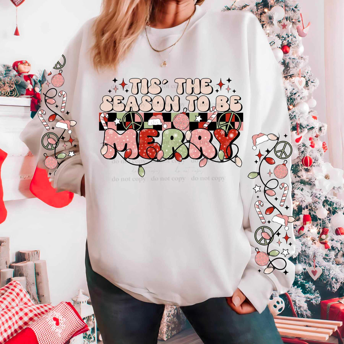 Tis the season to be merry FRONT (CSC) 55604 DTF transfer