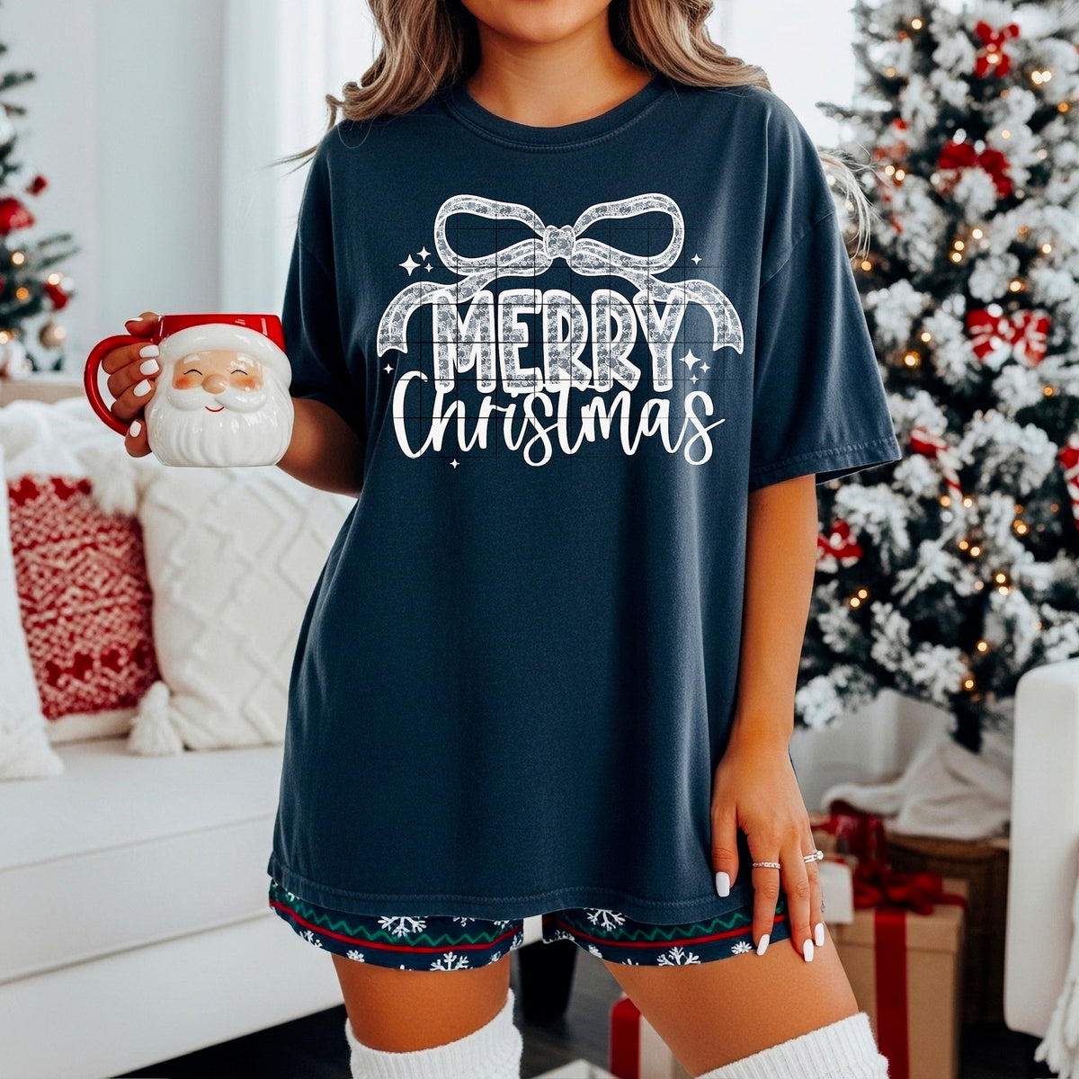 Merry Christmas Lace CSC DTF Transfer